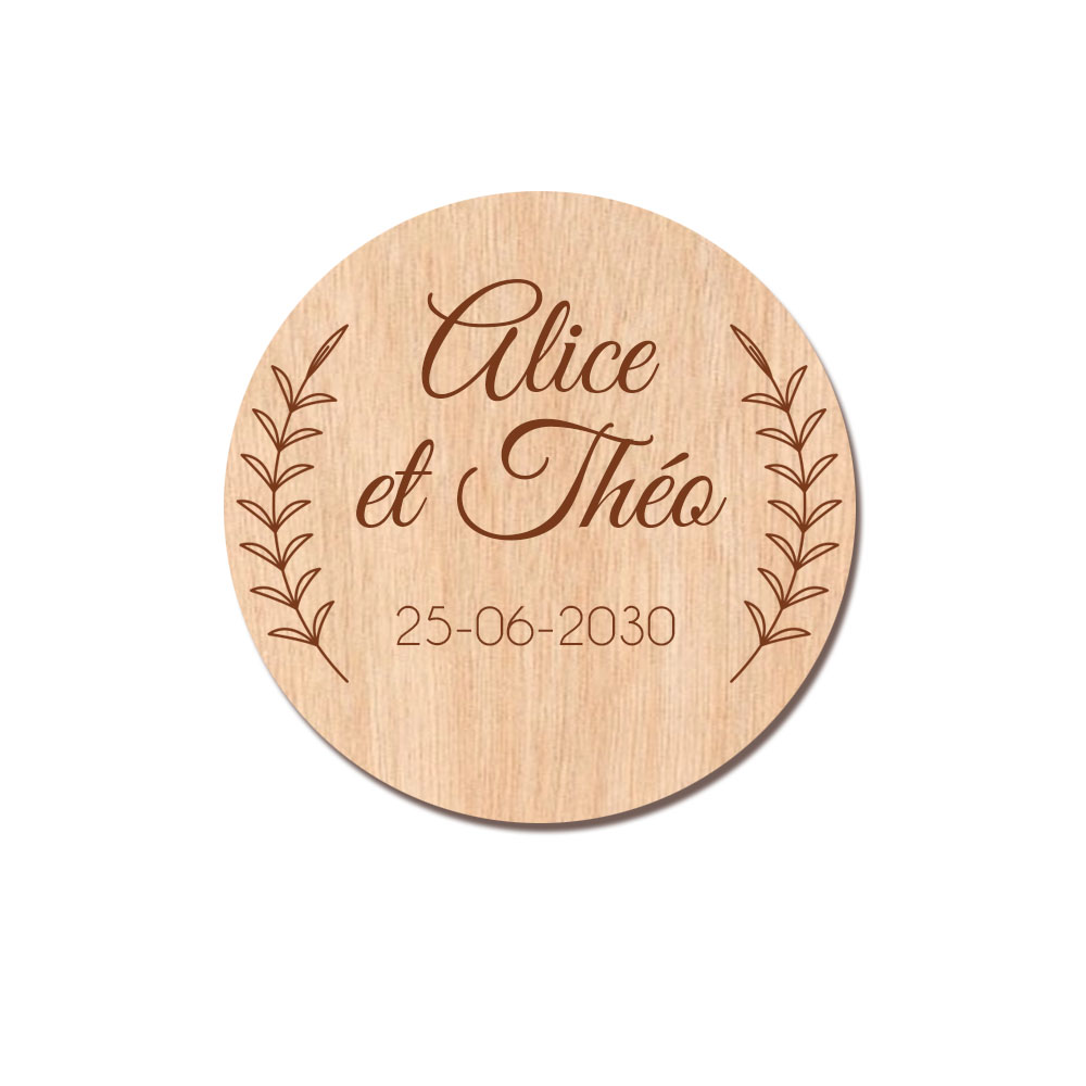 Save the date – magnet en bois – modèle 06 – Image 3