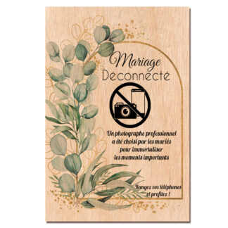 Mariage déconnectée - Pancarte en carton rigide