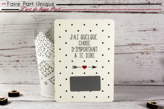 Carte à gratter message à gratter