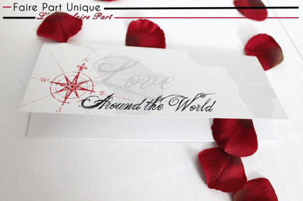 Échantillon billet d'avion "around the word"