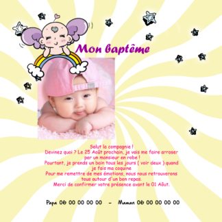 Faire part baptême Ester
